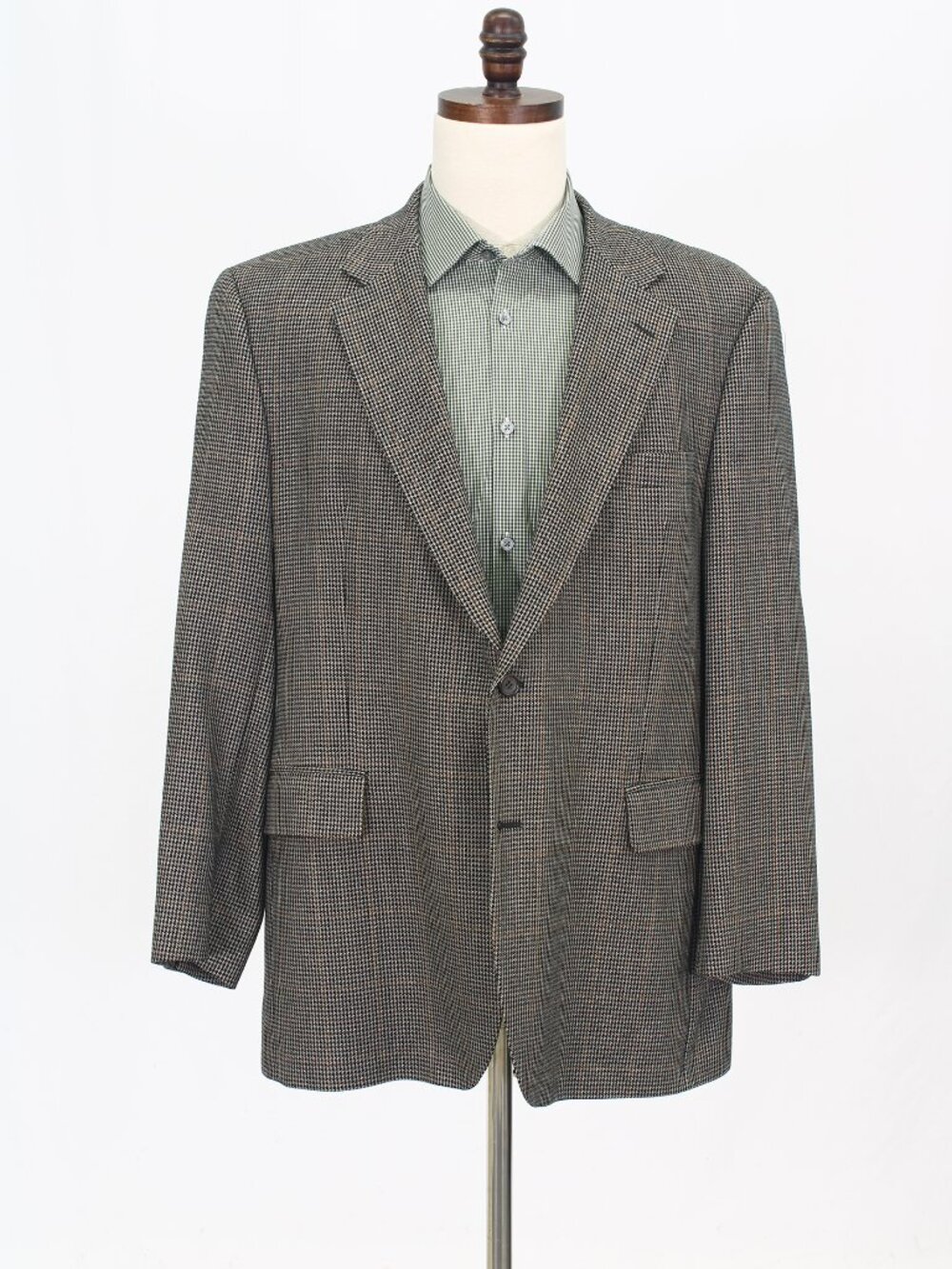 Jos. A. Bank 44R Brown Blazer Sport Coat Jacket 2-Button Check M600